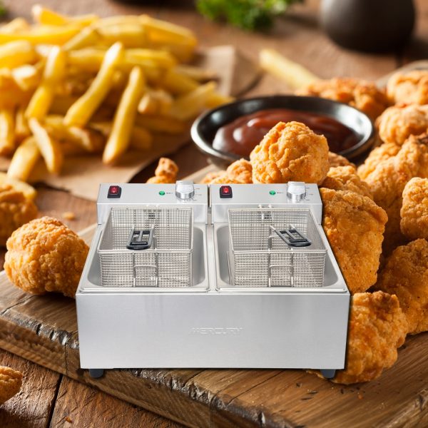 Mercury twin tank countertop electric fryer